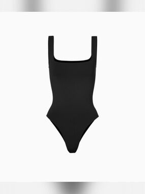 Classic Black Square-Neck Bodysuit